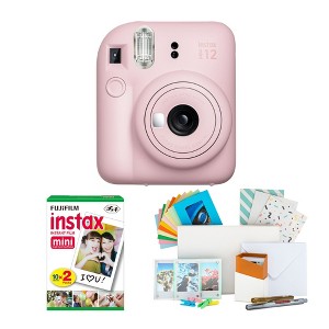 Fujifilm Instax Mini 12 Instant Camera Blossom Pink and Instax Film Kit Bundle - 1 of 4
