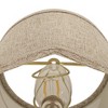 Springcrest Set of 2 Scalloped Empire Lamp Shades Fawn Small 4" Top x 6" Bottom x 5.5" High Candle Clip Harp and Finial Fitting - 3 of 4