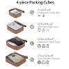FURNIinspire Bag And Luggage Sets 4 Piece Luggage Set, Carry On Luggage Suitcase with 4 Packing Cubes, Travel Luggage, Beige, 16.69"*12.4"*29.72" - 3 of 4