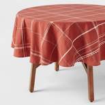 70" Tablecloth Rust Plaid - Threshold™