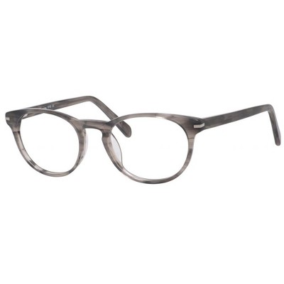 Esquire EQ1510 Black Oval Eyeglasses with Blue Light Filter + A/R Lenses 50mm