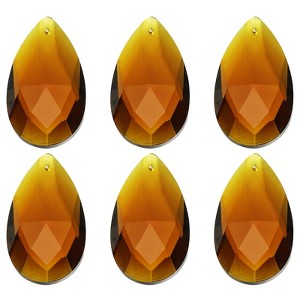 Unique Bargains Crystal Pendants Teardrop Beads for DIY Lamp Arts Crafts Decoration 6 Pcs - 1 of 4