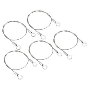 Unique Bargains Stainless Steel Light Outdoor Travel Luggage Safety Locking Cables 0.24" ID Eyelets - 1 of 4