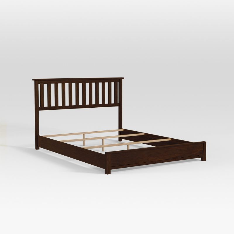 eLuxury Modern Wood Bed Frame with Headboard, 3 of 8