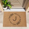 Personalization Mall Welcome Wreath Personalized 18x27 Synthetic Coir Doormat - 4 of 4