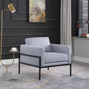 Modern Metal Frame Accent Chair - HomePop - 1 of 4