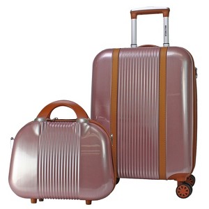 World Traveler Classique 2-Piece Lightweight Spinner Luggage Set - Rose Gold - 1 of 4