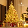Tangkula Pre-Lit Artificial Christmas Tree w/ 1074 Branch Tips 450 White LED Lights - 2 of 4
