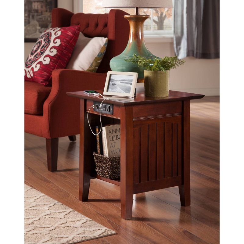 Nantucket End Table with Charger - AFI, 3 of 8