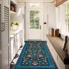coucheta Multi-size Washable Retro Floral Area Rug for Living Room, Soft Non Slip Vintage Low Pile Stain Resistant Carpet, for Bedrom, Dining Room - 2 of 4
