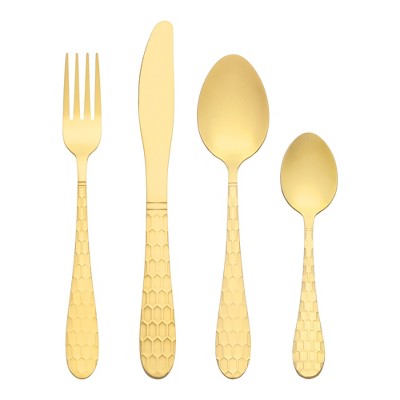 REGALWOVEN Stainless Steel Mirror Polished Silverware Set Flatware Set 24 Piece