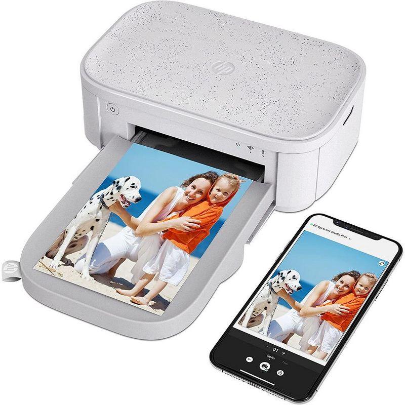 HP Sprocket Studio Plus WiFi Printer - Wirelessly Prints 4x6" Photos from Your iOS & Android Device, 1 of 6