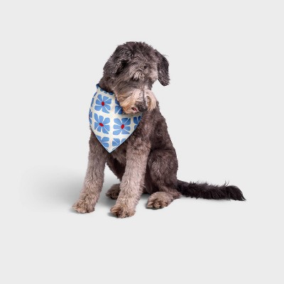 Blue Floral Dog and Cat Bandana - Boots & Barkley™ One Size Fits Most