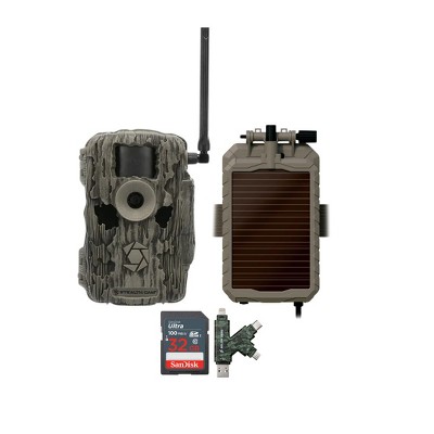 Stealth Cam 36MP Fusion Max Cellular Trail Camera with 80 Feet Detection Range with Solar Battery Pack  32GB Memory Cards and Card Reader