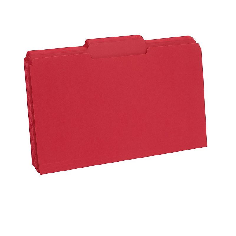 Staples Colored Top-Tab File Folders 3 Tab Red Legal Size 100/Pack 224550, 4 of 7