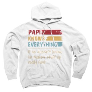 Adult Design By Humans Papi Knows Everything, If not Makes Stuff Up By HoangCathrine Pullover Hoodie - 1 of 2