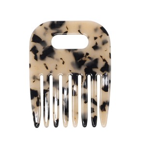 Unique Bargains Durable Vintage Acetate Comb For Curly Hair Light Brown 1 Pc - 1 of 4