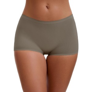 INSPIRE CHIC Women's High Waist Seamless Boyshorts Elastic Waistband Ice Silk Breathable Comfy Shorts - 1 of 4