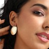 SOHI Women's California Gold Textured Lined Circular Stud Earrings - 4 of 4