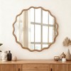 ChicFurnit Decorative Wall Mirror Round Solid Wood Frame for Bedroom Bathroom Living Room, Brown, 32.7"*32.7"*1.7" - 2 of 4