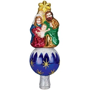 Old World Christmas Glass Blown Nativity Ornament Tree Topper - 1 of 2