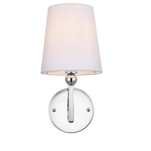 Elegant Lighting Colson 1 light Chrome and Clear Bath Sconce - 1 of 4
