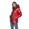 Metallic Puffer Coat with Hoodie - White Mark - image 2 of 4