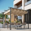 Outsunny Retractable Pergola Canopy, UV Protection & Sun Shade for Garden, Grill, Patio, Backyard - 2 of 4