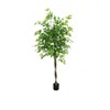 5.2FT Artificial Ficus Tree  Tall Fake Potted Ficus Tree With Planter  Realistic Texture Potted Faux Ficus Tree For Foyer Porch Decor Home Office - 3 of 4