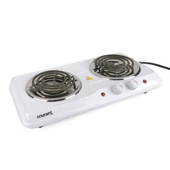 Courant 1700 Watts Electric Double Burner, White