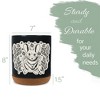 Elanze Designs Kitchen Utensil Holder With Non Slip Cork Base Large 8 Inch Ceramic Storage Crock Forest Animal Countertop Organizer Floral Mouse Black - 2 of 4