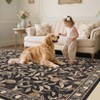Modern Washable Area Rugs for Living Room Non Slip Stain Resistant Ultra Soft Floral Rug Carpet Floor Mat for Bedroom Dining Room Office - 4 of 4