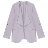 Womens Casual Blazer Jackets Roll Up Long Sleeve Open Front Jacket Loose Fit Longline Blazer Work Office Business Blazers - 2 of 4