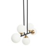 Robert Stevenson Lighting Lorne Metal and Frosted Glass 5-Light Chandelier Matte Black: Mid-Century, ETL Listed, Opal Glass - 4 of 4