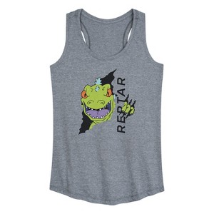 Women's - Rugrats - Reptar Tear Graphic Racerback Tank - 1 of 4