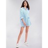 EXLURA Women's Summer 2 Piece Sets Long Sleeve Button Down Shirts Matching Short Sets Oversized Spring Vacation Outfits - 4 of 4