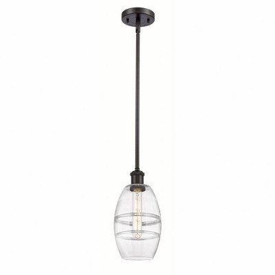 Vaz - 1 Light Stem Hung Mini Pendant In Industrial Style-8.13 Inches Tall and 5.88 Inches Wide