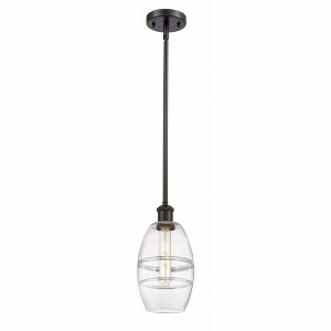 Vaz - 1 Light Stem Hung Mini Pendant In Industrial Style-8.13 Inches Tall and 5.88 Inches Wide - 1 of 1
