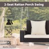 YOOCOZZ 2-Person Rattan Hanging Porch Swing with Chains and Cushions - 4 of 4