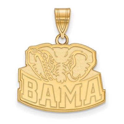 Black Bow Jewelry 10k Yellow Gold Alabama Crimson Tide NCAA Medium Pendant