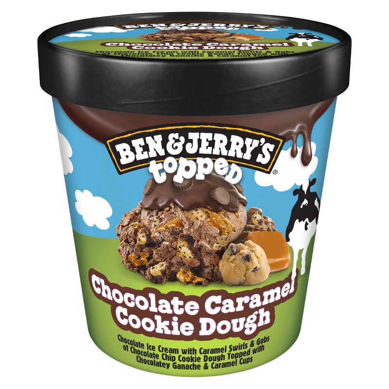 Ben &#38; Jerry&#39;s Topped Chocolate Caramel Cookie Dough Ice Cream - 15.2oz, 3 of 8