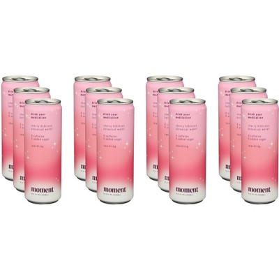 Moment Botanical Water Cherry Hibiscus - Pack of 12 - 11.5 fl oz
