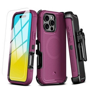 MyBat Pro Maverick Series MagSafe Case w/ Holster and Tempered Glass for Apple iPhone 16 Pro - 1 of 4