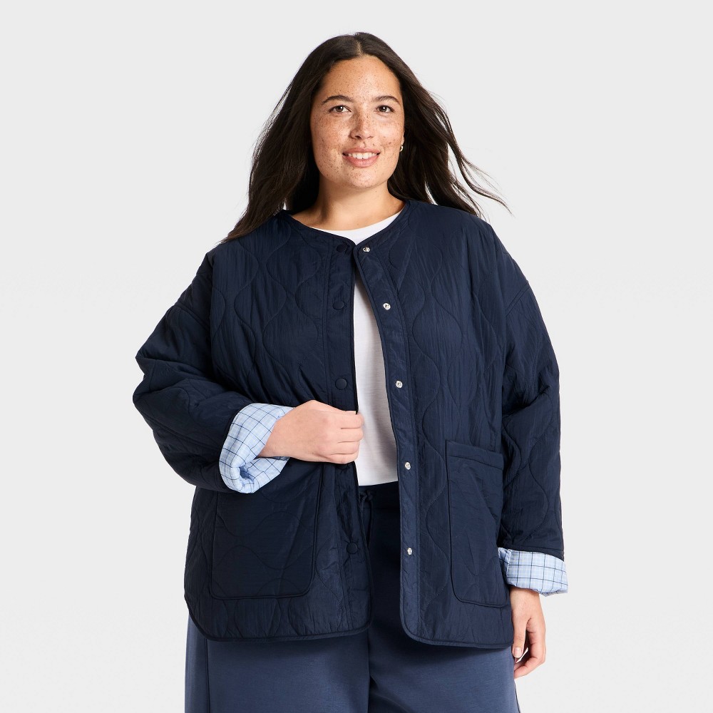 Women's Quilted Jacket - All In Motion™ Blue 2X