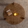 LOVSON Wood Round Coffee Table for Living Room, Rustic Natural Coffee Table for Apartment, Easy Assembly - 2 of 4