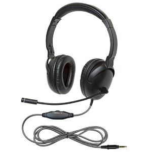 Califone NeoTech Plus 1017MT Premium, Over-Ear Stereo Headset with Gooseneck Microphone, 3.5mm Plug, Black - 1 of 4
