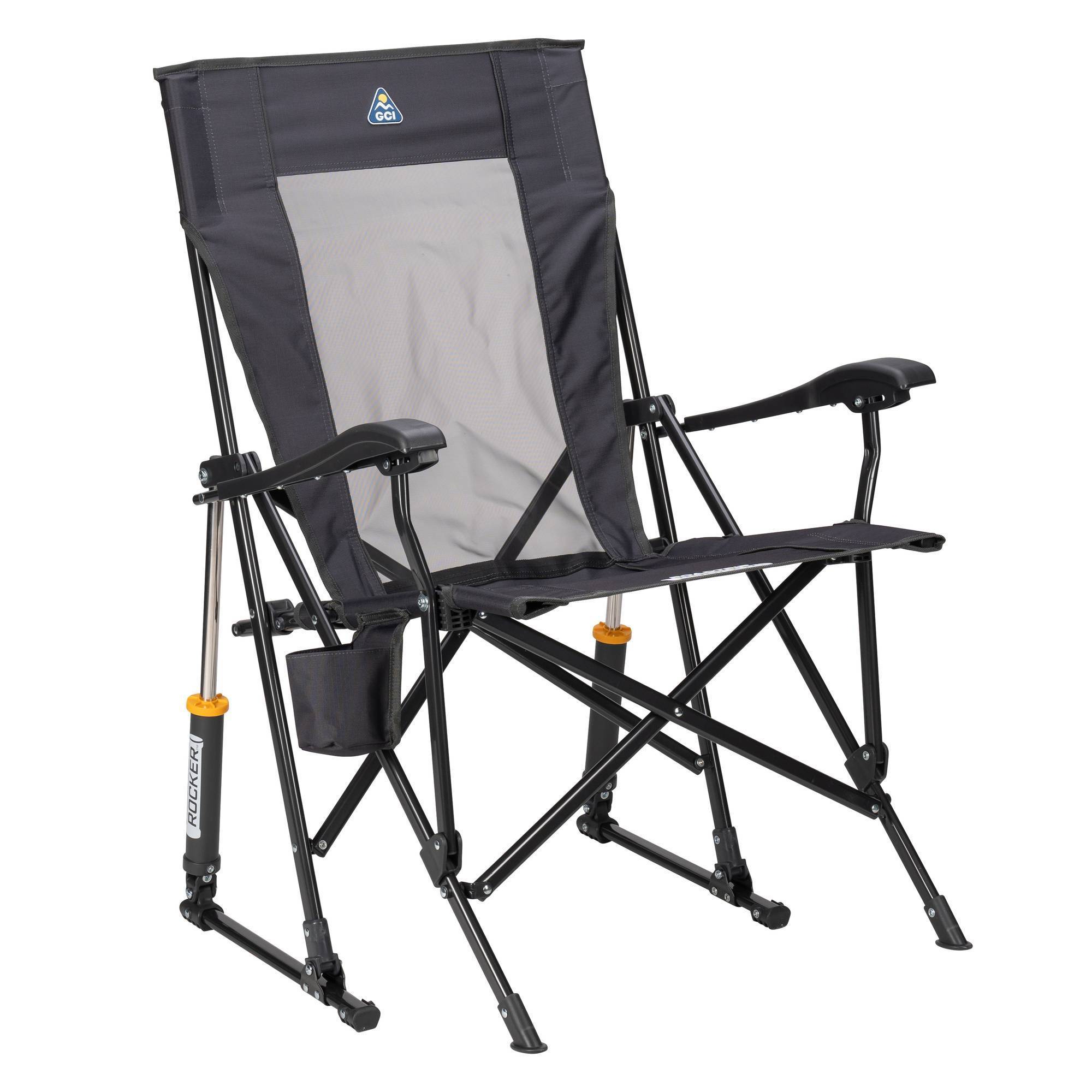 GCI Outdoor RoadTrip Rocker Outdoor Portable Rocking Camping Chair - Dark Charcoal