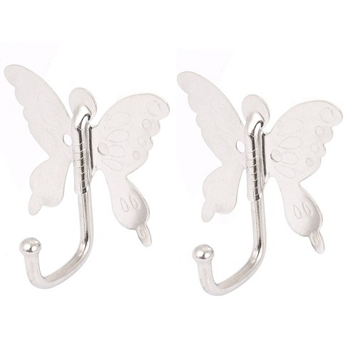Unique Bargains Aluminum Wall Mounted Coat Hat Towel Clothes Robe Hooks And  Hangers Silver Tone 1 Pc : Target