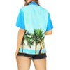 HAPPY BAY Women's Button Down Blouse Casual Summer Beach Luau Party Blouse Short Sleeve Vacation Dress Shirts Hawaiian T Shirt for Women - 3 of 4