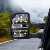 VEVOR Towing Mirrors, Left & Right Pair Set for 2015-2018 Ford F150, Power Heated with Signal Light & Puddle Light, Plane & Convex Glass, Black - 2 of 4